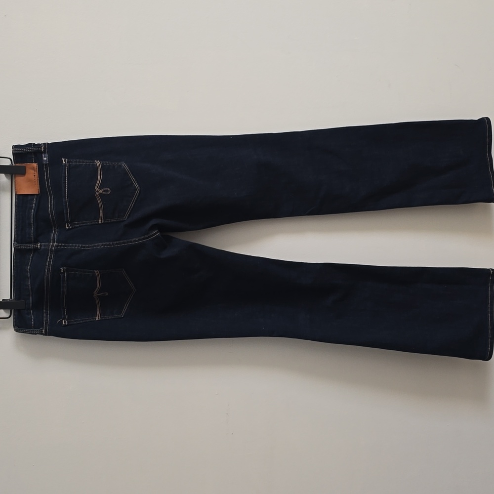 LUCKY BRAND Lolita Boot womens ankle boot cut jeans 6/28 dark blue stretch denim - Picture 4 of 8